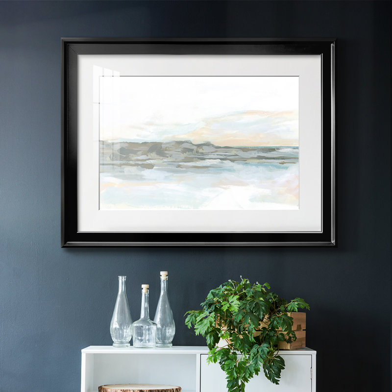 " Rock Coast I ", Black, 30" H x 44" W x 1.5" D