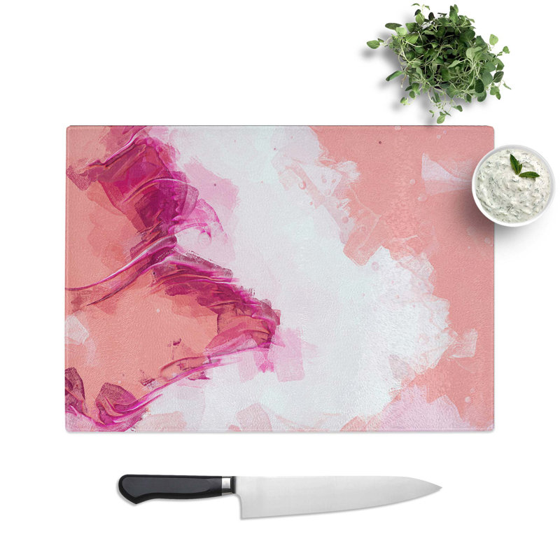 Tempered Glass Song of Tomorrow Chopping Board, 28.5 cm W x 20 cm L