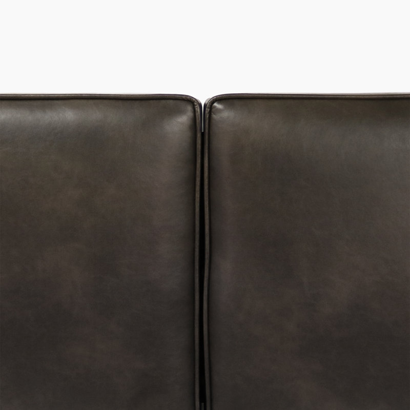 Tête de lit tapissier réglable Hersise, Similicuir grainé gris anthracite, Très grand