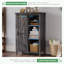  Ensemble de chambre à coucher 4 pièces pour ferme et grange, grand lit, chêne foncé-224979250-224979248