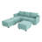 U-Shaped Sleeper Sectional Reversible Modular Sectional Sofa-786947384
