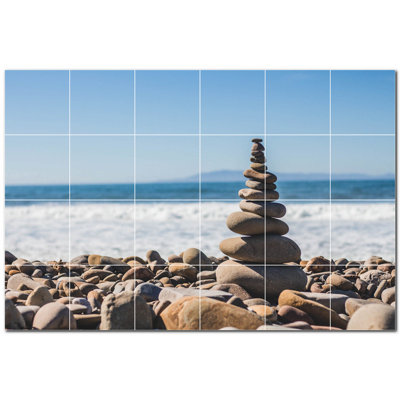 Rocks Photo 12'' x 12'' Satin Ceramic Decorative Mural -  Picture-Tiles.com, PT500921-64XL