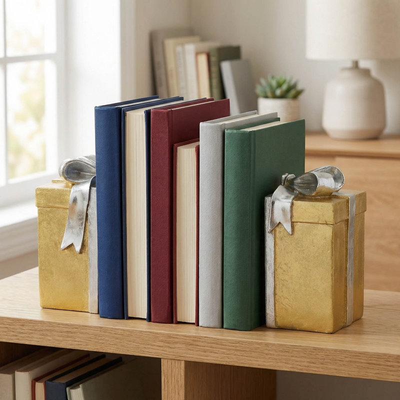 Ensemble de 2 serre-livres en résine