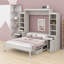 Lit escamotable mural peu encombrant pour la maison, avec bureau et tiroirs de rangement-129239721
