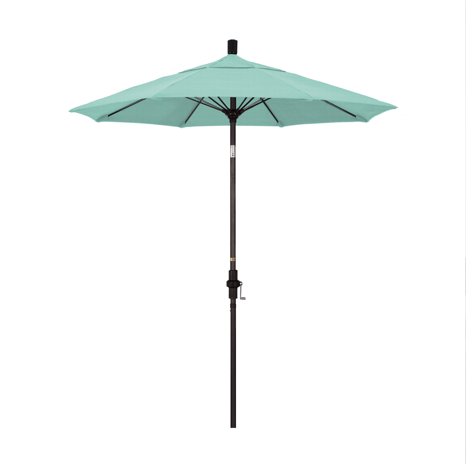 Brent 90'' Sunbrella® Outdoor Umbrella, Spectrum Mist Sunbrella® Plainweave, Black 