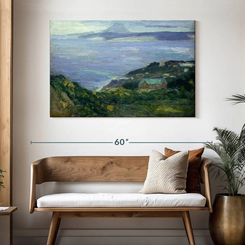 Paysage côtier de camion, France, H 32 po x l 48 po