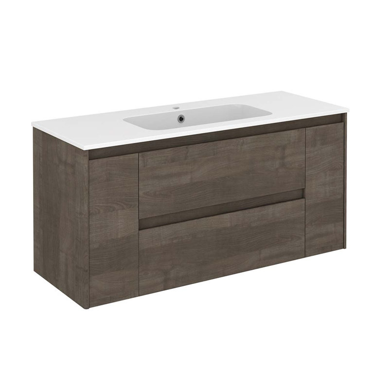 Ambra 47.4'' W Single Vanity, Gloss White, Samara Ash