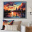 «Orange Blue City St. Louis City», reproduction d'art sur toile-1238531438-1239293591