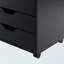 Armoire mobile à 5 tiroirs Sutton avec finition noire, H 26,05 po x l 19,03 po x P 15,85 po-1576706615