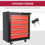 Armoire de rangement en acier avec coffre à outils 5 tiroirs