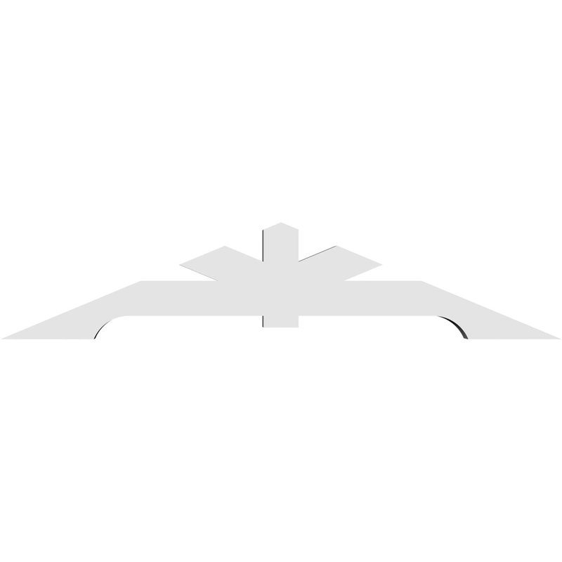 Support de pignon en PVC de qualité architecturale Vanguard, H 20 po x l 96 po (pas 5/12), P 6 po x F 6 po