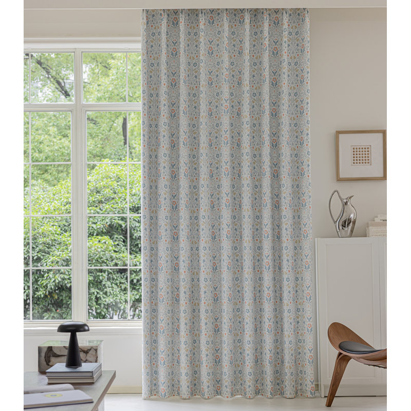 Candice Linen Blend Room Darkening Curtain Pair (Set of 2), 50" W x 84" L