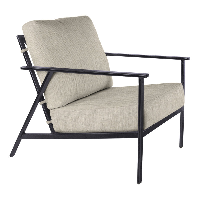 Marin Outdoor Lounge Chair, Graphite, Flagship Stone Sunbrella®