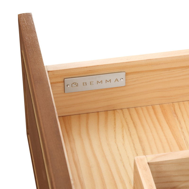Markham 36'' Single Bathroom Vanity with Top, Walnut, Satin Brass, Universal Calacatta Quartz