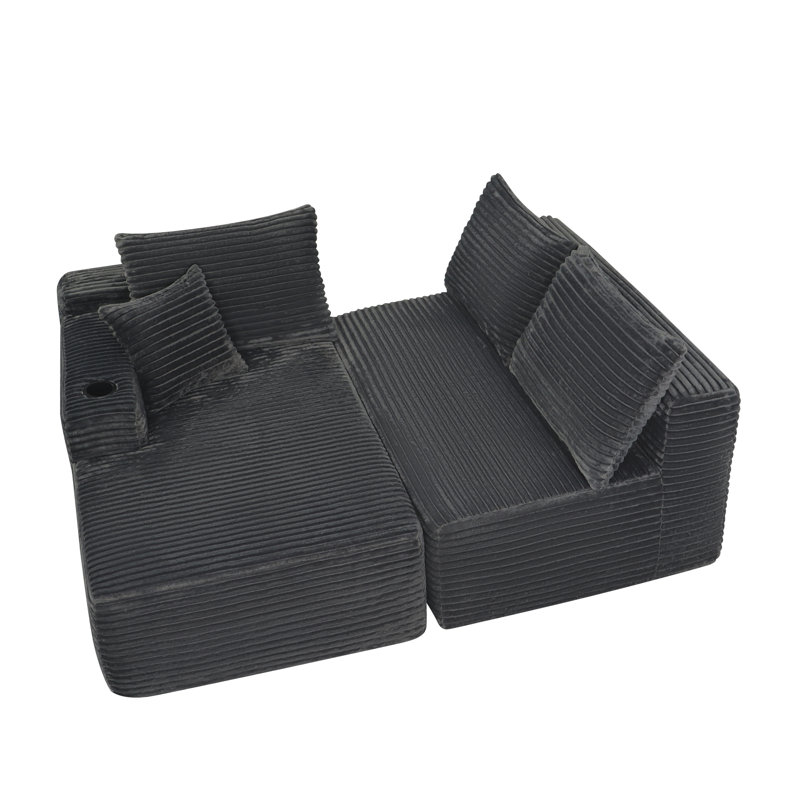 Canapés modulaires à compression, canapé de nuage moderne en tissu moelleux de 96 pouces pour la maison