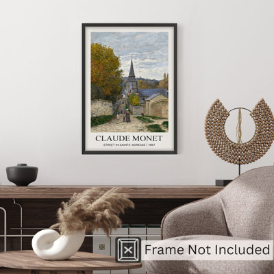 Architecture and Buildings Claude Monet Street in Sainte-Adresse Classical Unframed Art Print
