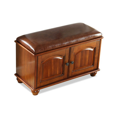 Brown Upholstered Bench