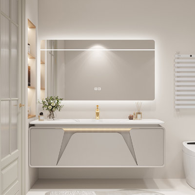 Italian style minimalism bathroom cabinet