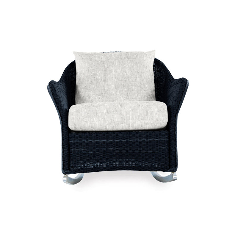 Weekend Retreat Outdoor Rocker Chair, Demo Oatmeal, Ebony