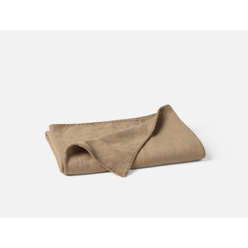 Helena Flatweave Organic Throw Blanket, Doe, Throw