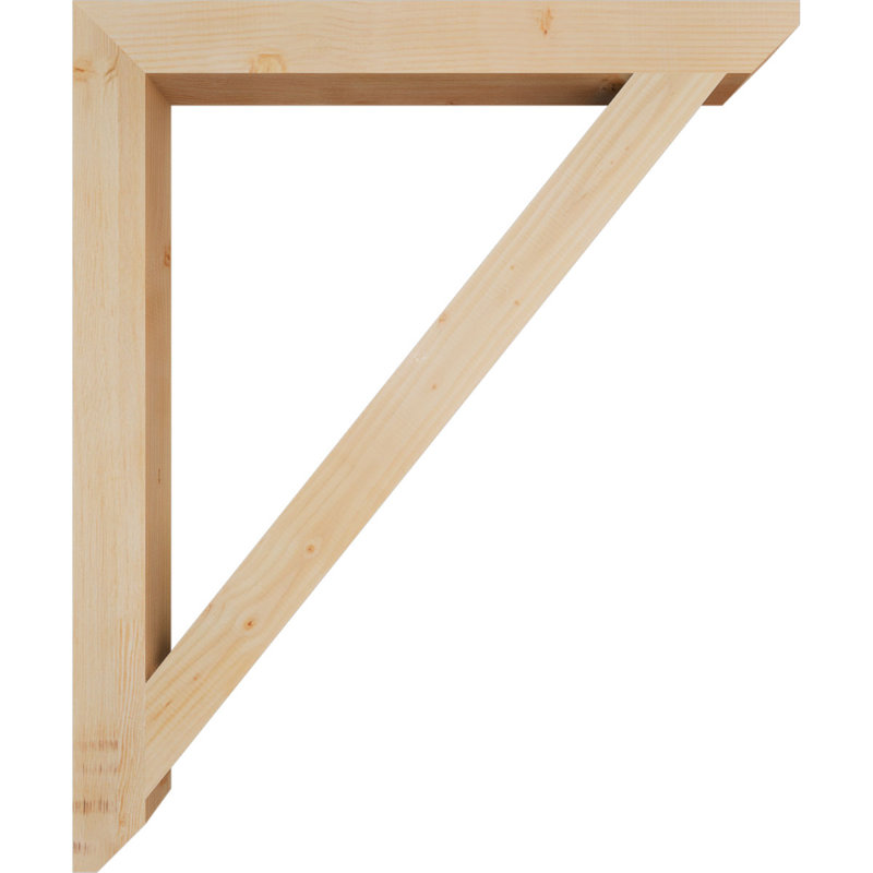 Support traditionnel en bois rustique à lattes, Sapin de Douglas, H 48 po x l 3,5 po x P 40 po