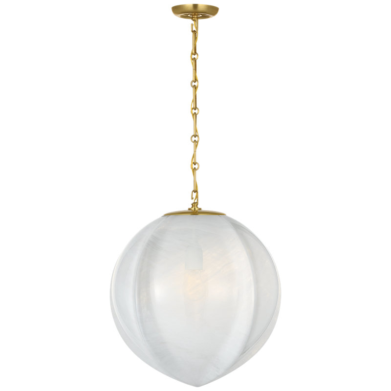 Aerin 1 - Light Pendant, 19.5" H x 17.25" W x 17.25" D, Hand-Rubbed Antique Brass