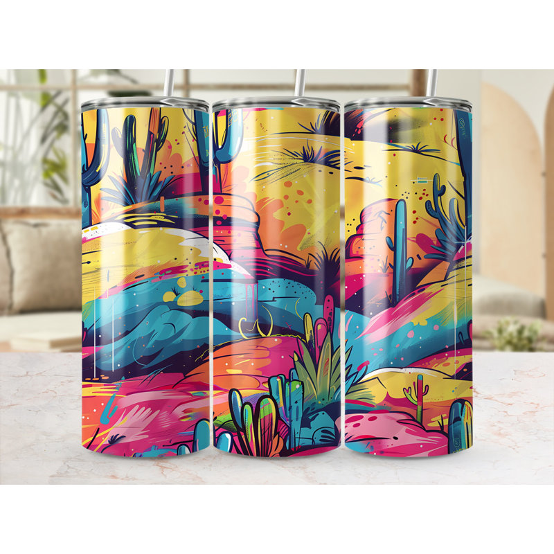 Choose Handmade Tumblers 591ml Vacuum Insulated Stainless Steel (18/8) Travel Tumbler with Straw