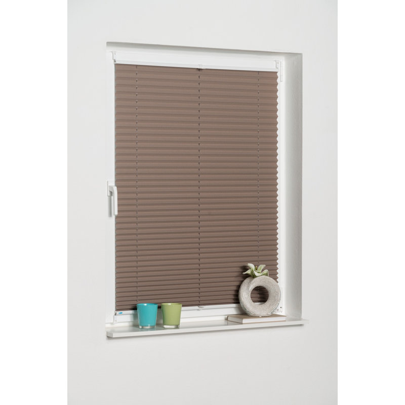 Cordless Room Darkening Pleated Shade, 70 W x 130 L cm, Mocha