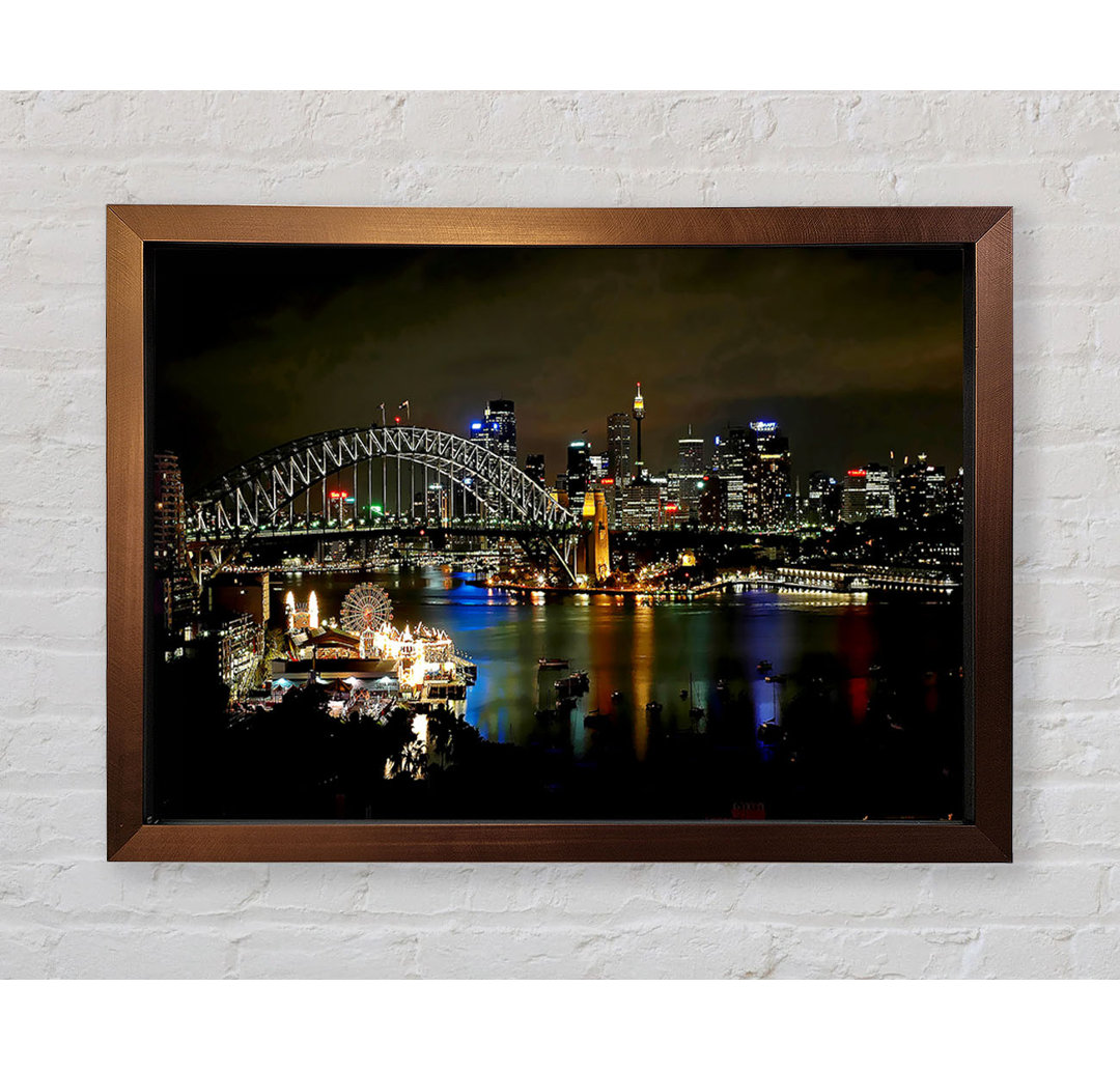 Sydney Harbour Bridge Evening Glow - Einzelner Bilderrahmen Kunstdrucke