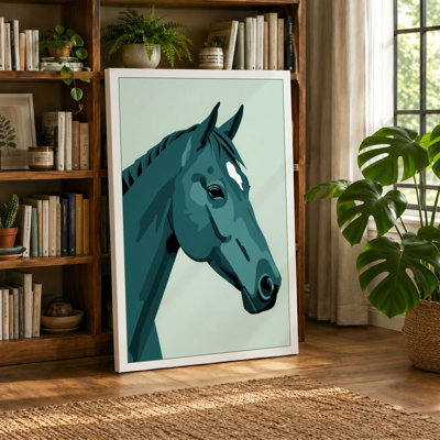 Geometric Horse Modern - Wrapped Canvas