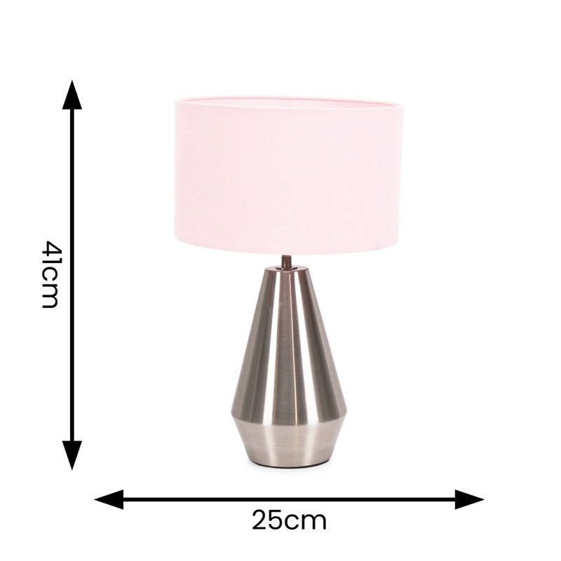 Lamp, Blush Pink, Silver