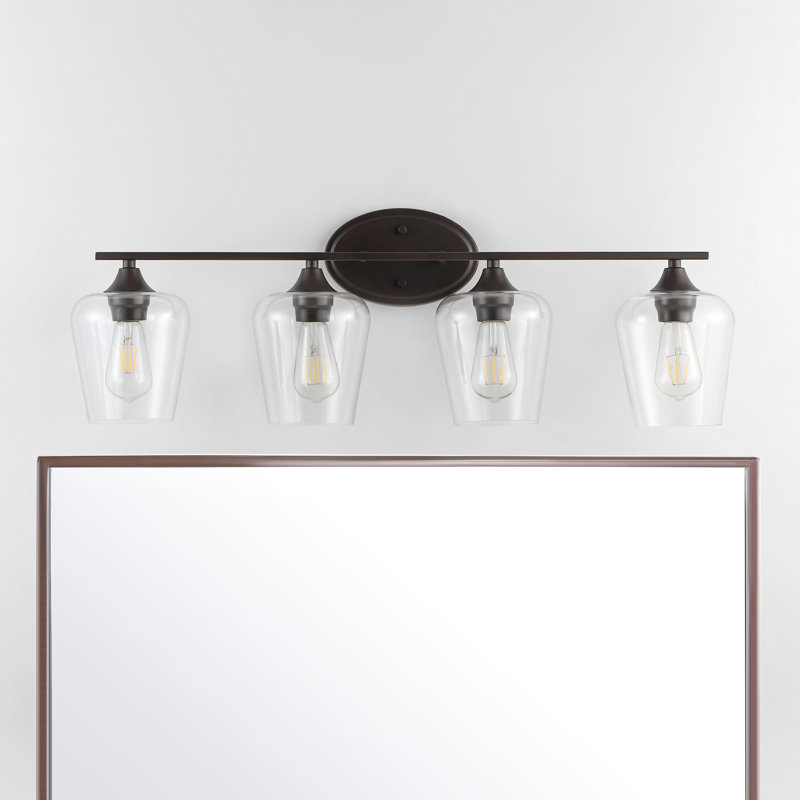 Éclairage pour meuble-lavabo rustique à DEL Dejon, Bronze frotté à l'huile, 4