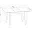 Ensemble de table de salle à manger 5 pièces comprenant une table rectangulaire en bois avec papillon et 4 chaises de cuisine, 32 x 54 pouces, acajou-2146460802-2061796039
