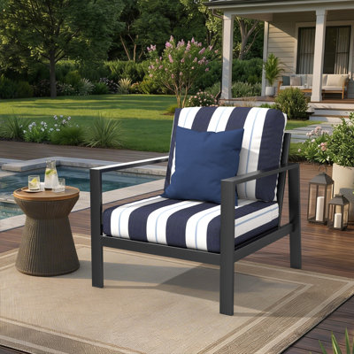 Chaise de patio avec coussins Sunbrella® Townsend