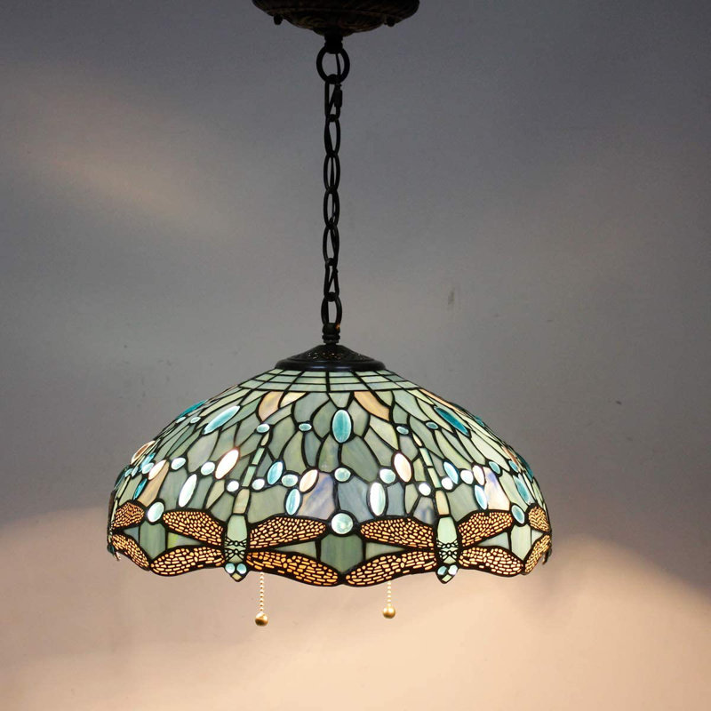 Luminaire suspendu libellule Tiffany