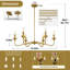 Lustre style campagne moderne 6 lumières-130903498