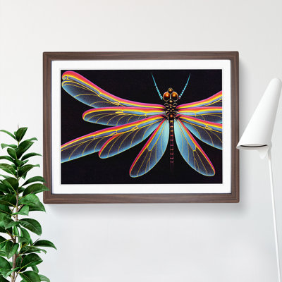 Chrome Dragonfly - Framed Print