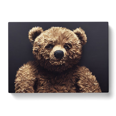 Teddy Bear Portrait - Wrapped Canvas