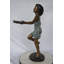 Copper and Metal Girl Holding Turtle Fountain