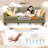 83.5" Upholstered Square Arm Suede Sofa-773577989