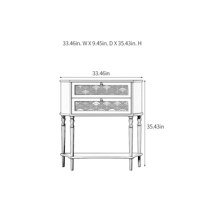 Retro Multifunctional Art Console Table