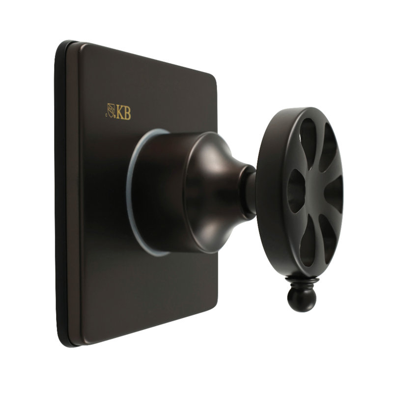 Kingston Brass Belknap Single-Handle Three-Way Diverter Valve With Square Trim Kit, Oil Rubbed Bronze