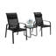 Ensemble de conversation de patio 3 pièces avec dossier réglable noir-453684240-453684254