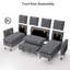 Canapé-lit modulaire coulissant de 105 po avec rangement, canapé-lit modulaire escamotable pour le salon, canapé-lit en U convertible pour appartement-1828713541