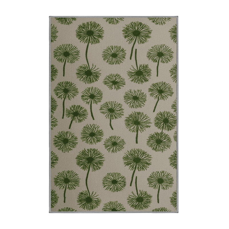  Tapis lavable vert pissenlit, Rectangulaire 2 pi x 3 pi