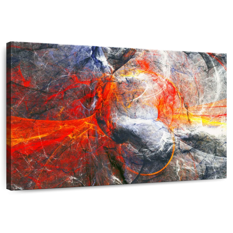 Avery Abstract Lava Burst, 34" H x 51" W