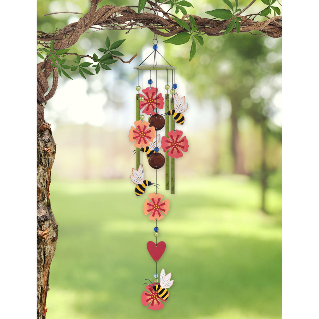 Topher Weather Resistant Metal Abstract Wind Chime Rosalind Wheeler