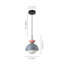 Luminaire suspendu en forme de dôme à 1 lumière Demitro-1441749139
