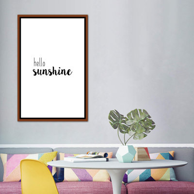«Hello Sunshine», reproduction d'art textuel