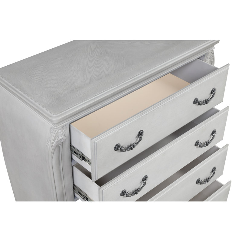 Commode 5 tiroirs Cambria Hills, Gris brumeux